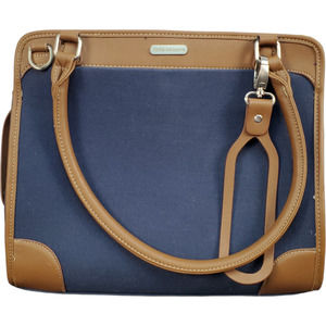 Little Unicorn Manifest Weekender Diaper Bag Blue Side Zip Logo Adjustable Strap